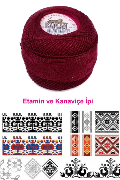 Kaplan Etamin Ve Kanaviçe İpi 8 No Kod/Renk: 902 - - Resim 2