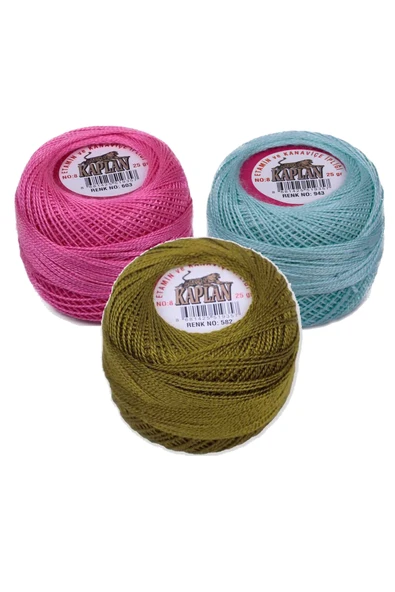 3 Adet Kaplan Etamin Ve Kanaviçe İpi 8 No Kod/Renk: 603 - 943 - 582 - Ryl ürün görseli 1