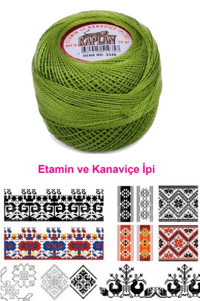 Kaplan Etamin Ve Kanaviçe İpi 8 No Kod/Renk: 3348 - - Resim 2