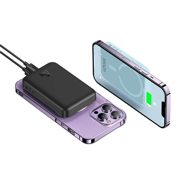 Shaza SG1501 Magnetic 5000 mAh Kablosuz Wireless Powerbank - 6