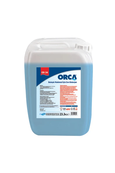 Orca Endustriyel Bulaşık Makinesi Deterjanı 20 Litre