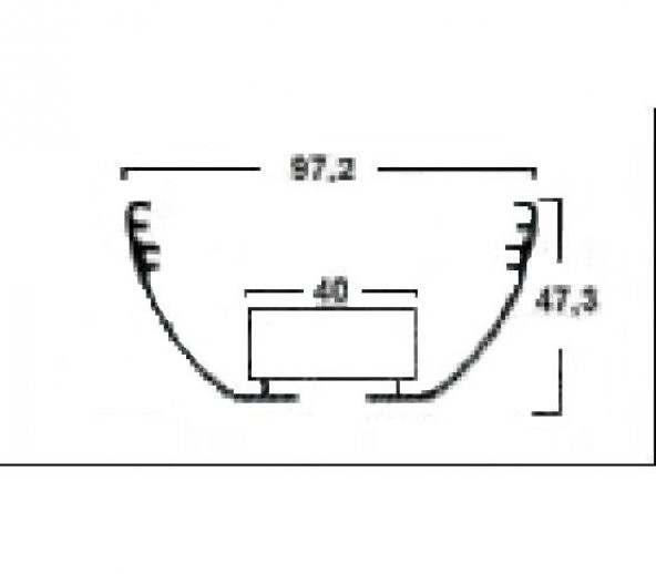 LED Armatür cam WALLWASH 531ASL İÇİN 1000MM ŞEFFAF