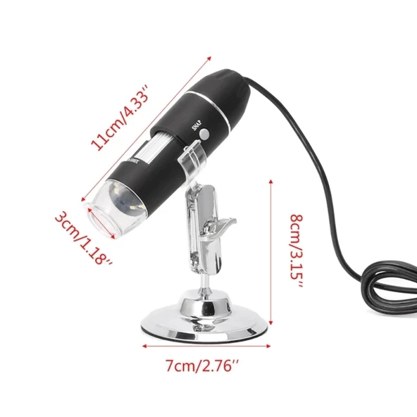 1600x Usb Dijital Mikroskop Kamera Endoskop 8led Büyüteç Metal Standı - 4
