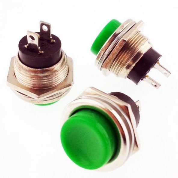 BUTON YUVARLAK METAL DS-212 16mm YEŞİL  IC-180 ürün görseli