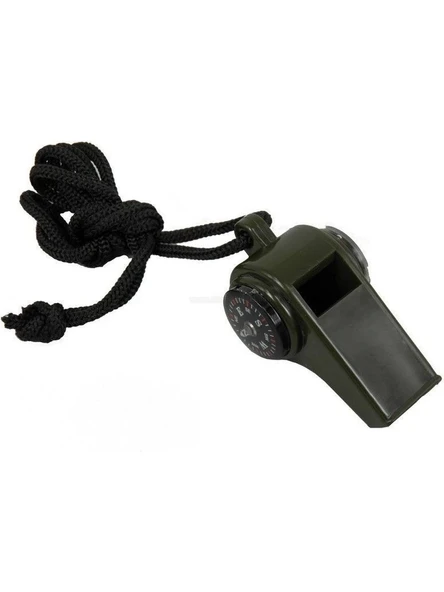 Pusulalı Termometreli Acil Durum Düdüğü ( 3 İn 1) ürün görseli 1