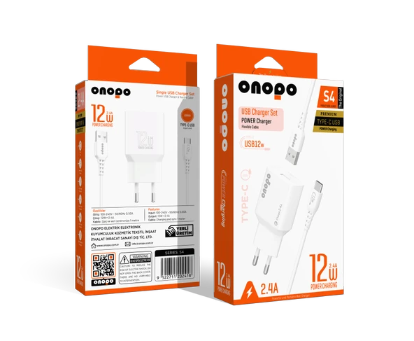 Android Xiaomi Ve Samsung Uyumlu Hızlı Şarj Type-c Usb 2.4A Hızlı Şarj Cihazı 12W - S4