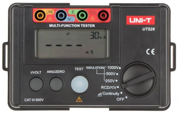 Unı-T Ut 526 Kaçak Akım 1000V İzolasyon Test Cihazı Rcd Tester Ut526 - 2