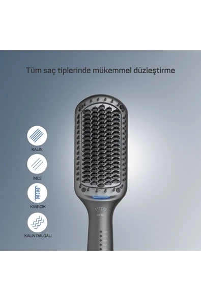Arzum AR5071 Trendcare Antrasit Saç Düzleştirici Fırça - 6