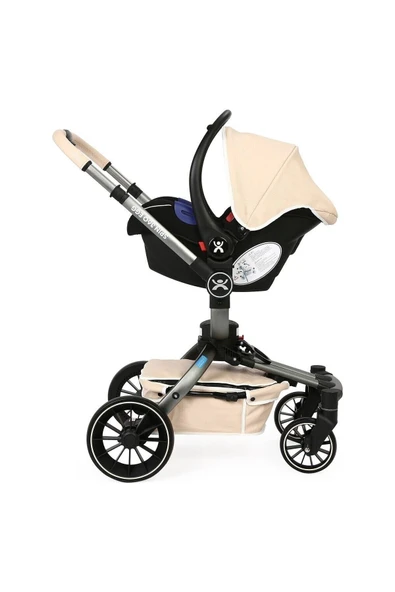 Spin 360 Derece Dönebilen Bebek Arabası Latte Gri Kasa - Resim 7