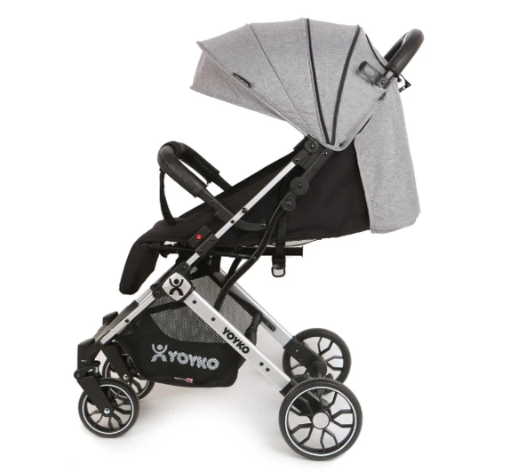 Yoyko Quantum Travel Kabin Boy Tek Elle Kolay Katlanır Pratik Bebek Arabası Gri Silver - 2