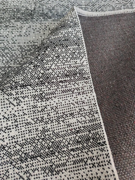 120*180 yazlık kilim desenli gri&beyaz halı - 2