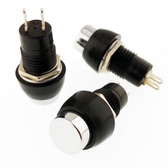 BUTON  R18 mini Yuvarlak KROM NİKEL metalik  (PBS20B) IC-191B