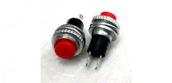 BUTON YUVARLAK Metal DS-314 10 mm KIRMIZI IC-179