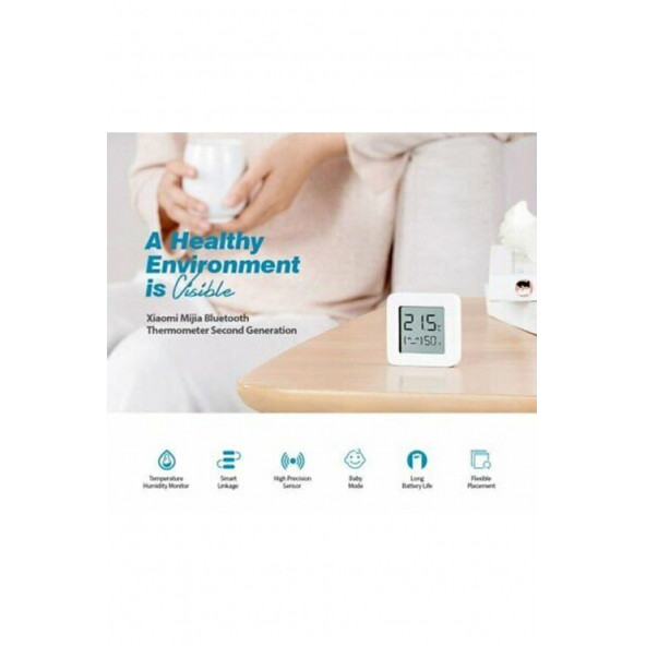 XİAOMİ Mijia Akıllı Sıcaklık Ve Nem Ölçer Termometre - 4