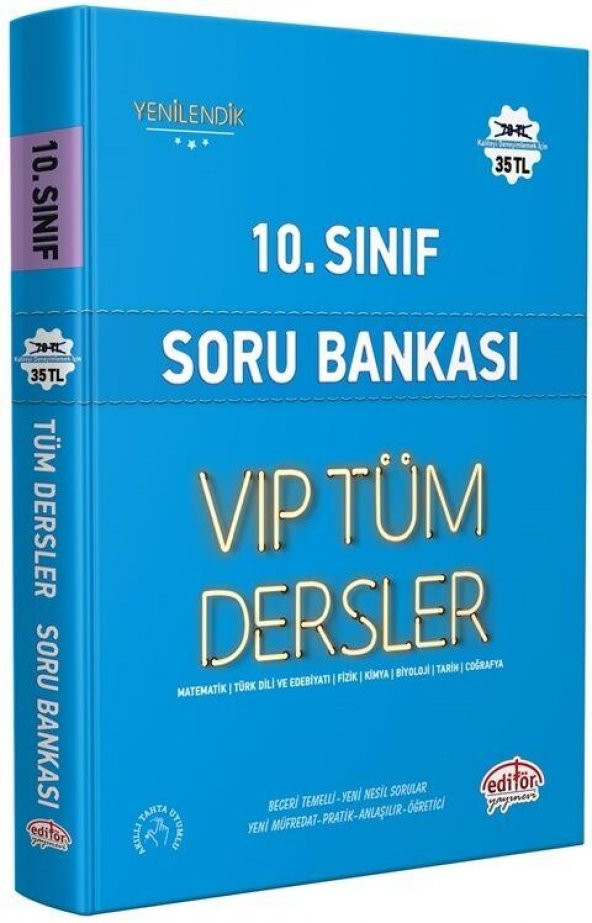 10. Sınıf VİP Tüm Dersler Soru Bankası Editör Yayınları