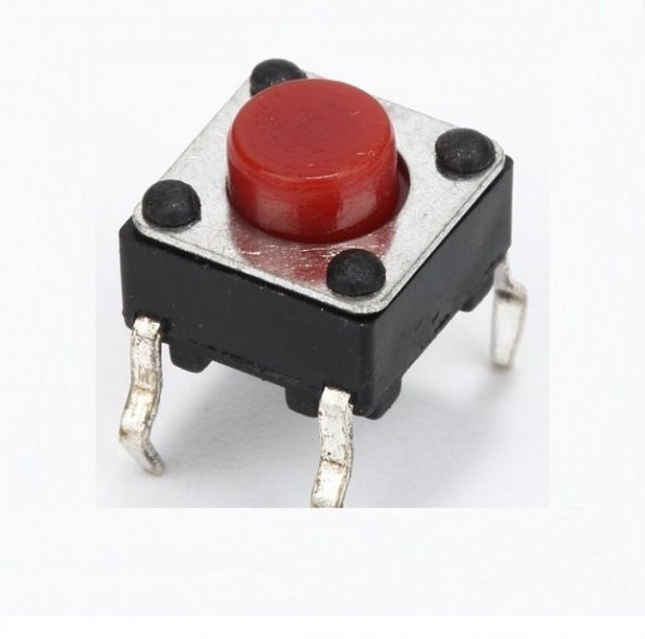 TACT BUTON 6x6 kırmızı 8 mm BH-64K