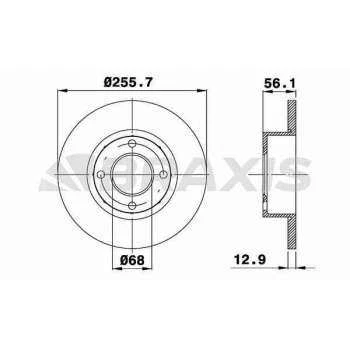 ON FREN DISK AYNASI AUDI 80 1.9TD - BRAXIS AE0503