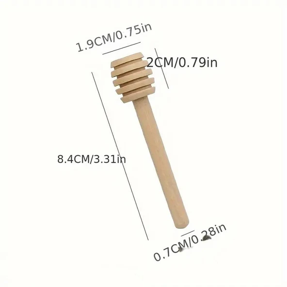 Ahşap Bal ve Reçel Kaşığı 5'li Paket - 3