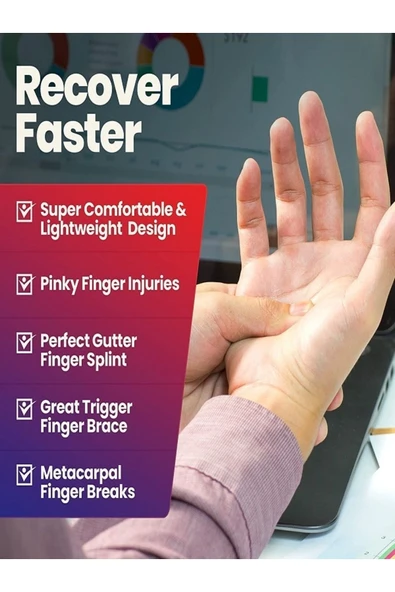 Medikal Ortopedik El Bilek Sabitleme Bandajı Ateli Statik El Bilek Splinti - Resim 4