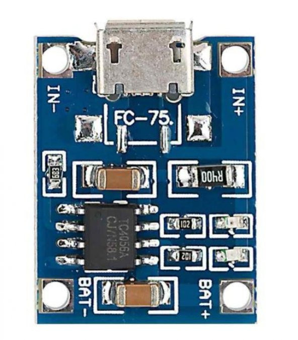 Arduino TP4056 1A Lityum Batarya Şarj Modülü Micro Usb