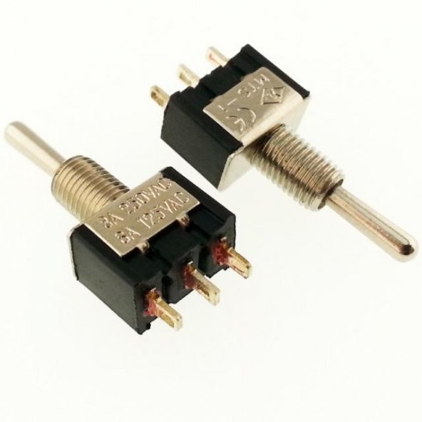 SWİTCH TOGGLE ON ~ OFF ~ ( MOM ) YAYLI 3 Pin Mini MTS-113  IC-142