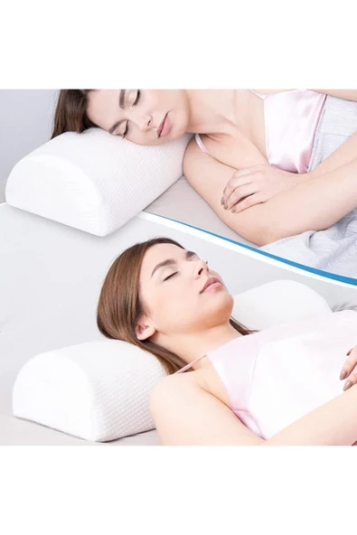 Bacak Arası Diz Altı Alt Sırt Yastığı Visco Yarım Ay Yastık Bacak Dinlendirme Bel Ağrısı Yastığı