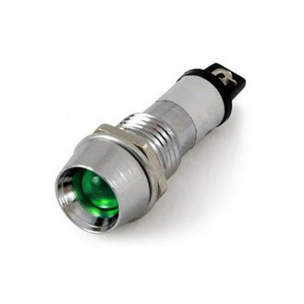 SİNYAL  LAMBASI METAL 24 V Ledli 10mm YEŞİL IC-226 (MBS-45873)