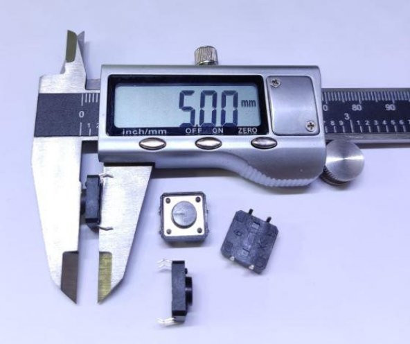 TACT BUTON 12x12 Siyah 5 mm Yuvarlak IC-202