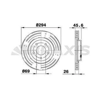ON FREN DISK AYNASI HAVALI ASX 10-- OUTLANDER 2.4 3.0 06--12 294X5 - BRAXIS AE0776