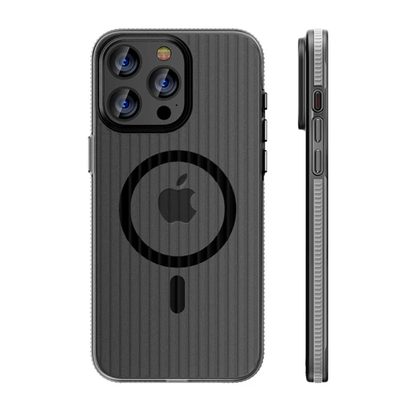 Peeq iPhone 15 Pro Max Line Magsafe Telefon Kılıfı - 5