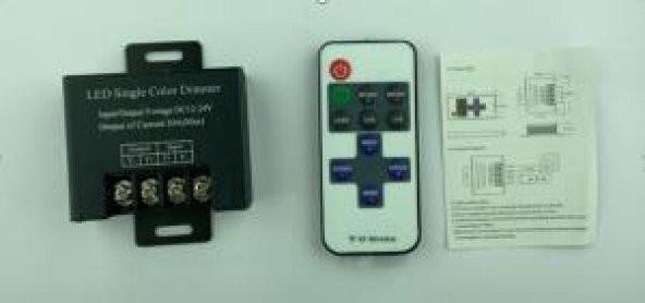 LED DİMMER Kontrol Tek Renk Şerit Ledler için RF 30A 11 buton 30A 12-24V DC - 2