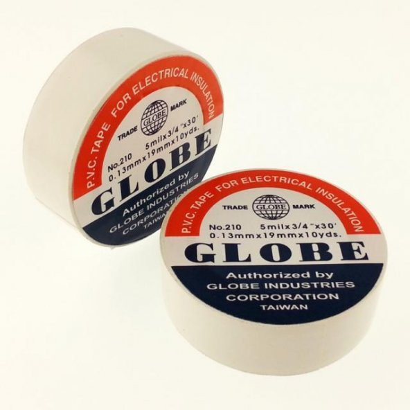 Globe Elektrik İzole Bandı Beyaz 19mm ( 1 Adet )
