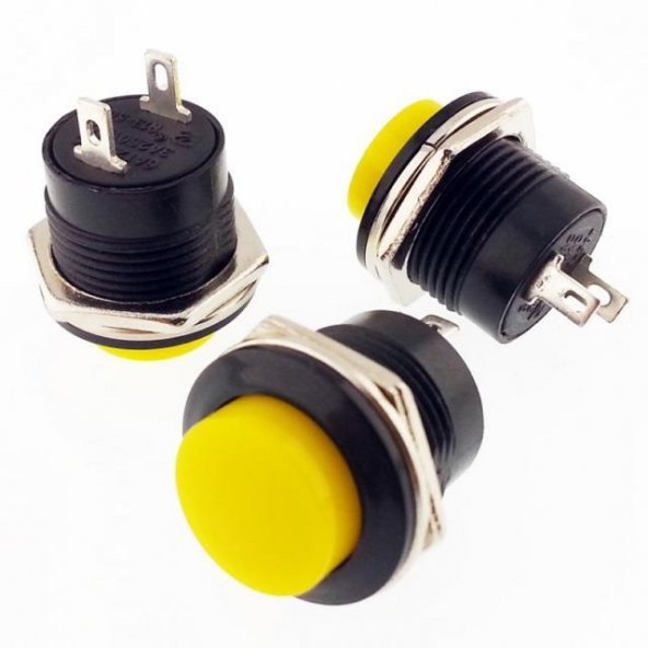 BUTON YUVARLAK  Plastik 16mm SARI  R13-507   IC-180A