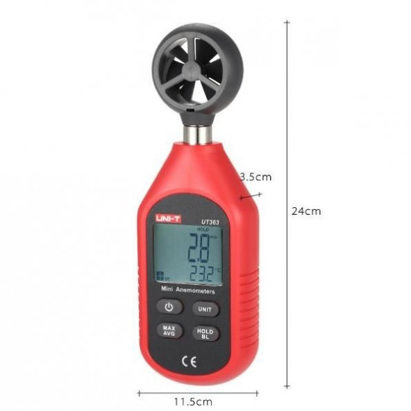 UNI-T UT 363 Mini Dijital Rüzgar Ölçer / Anemometre UT363 - 3