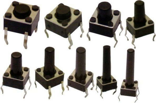 TACT BUTON 6x6 Siyah 11 mm