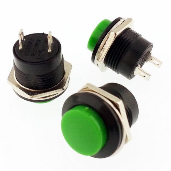 BUTON YUVARLAK  Plastik 16mm YEŞİL  R13-507  IC-180A