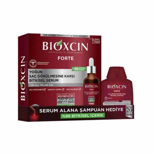Bioxcin Forte Yoğun Saç Dökülmesine Karşı Etki Serum 3x30 Mm & Şampuan Set 8680512627685
