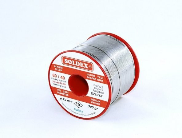 Soldex Lehim Teli 500gr 0,75mm 60/40