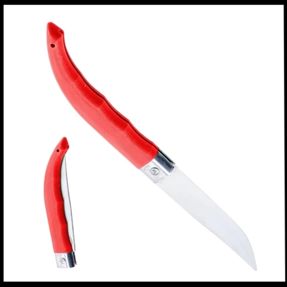 Uyguna-Yakala El Yapımı - Kırmızı Katlanır Cep Çakısı - CAK.544 ürün görseli