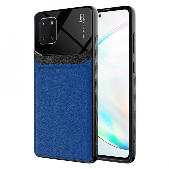 Galaxy A81 (Note 10 Lite) Kılıf Zore Emiks Deri Görünümlü Kılıf - 3