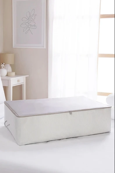İp Kulplu Pike Battaniye Yastık Hurcu Dolapiçi Baza Altı Hurç 46x74x22 4 Adet