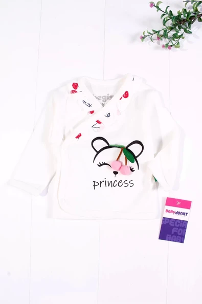 Kiraz Desenli 5'li Kız Bebek Hastane Çıkış Seti - 3