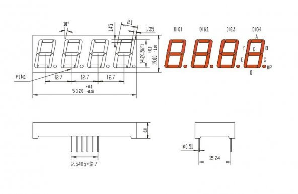 KPF-5461  AYND  SARI    14 mm 4lü SARI  DISPLEY KATOT