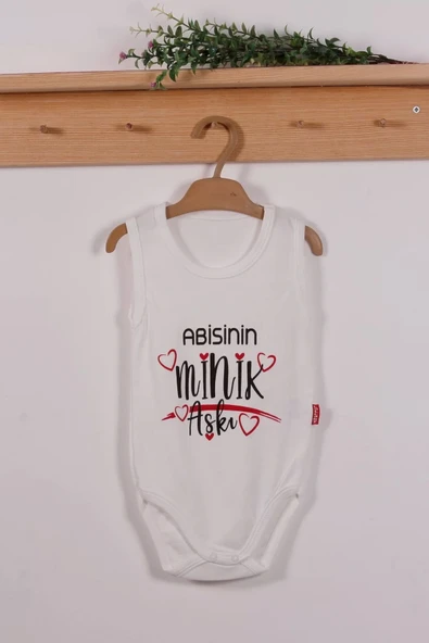 Abisinin Minik Aşkı Desenli Askılı Unisex Body