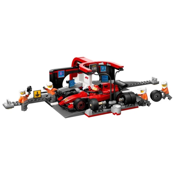 Nessiworld LEGO City Ferrari Arabalı F1 Pit Stop ve Pit Ekibi 60443