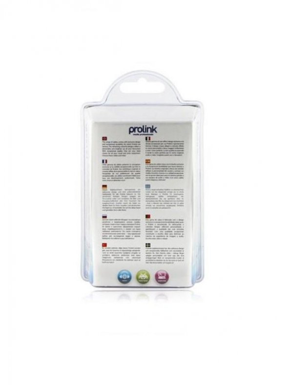 Prolink PMM105R-0100 Makaralı Stereo AUX Ses kablosu 3,5 mm 1 Metre Erkek Erkek - Resim 3