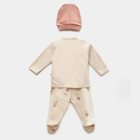 Ballery Princess 3'lü Zıbın Set  Bej-gül Kurusu - 2