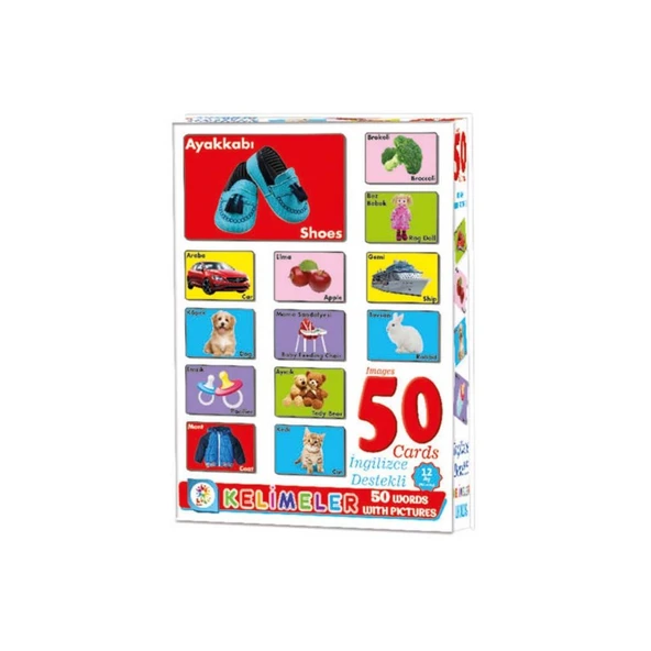 LC7179 Resimli 50 Kelime - İngilizce Destekli / +12 ay
