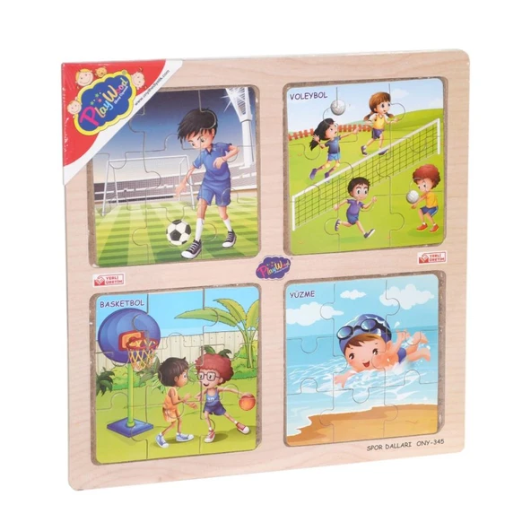 ONY-343/344/345/346 Ahşap Eğitici 4'lü Puzzle -Onyıl - 5