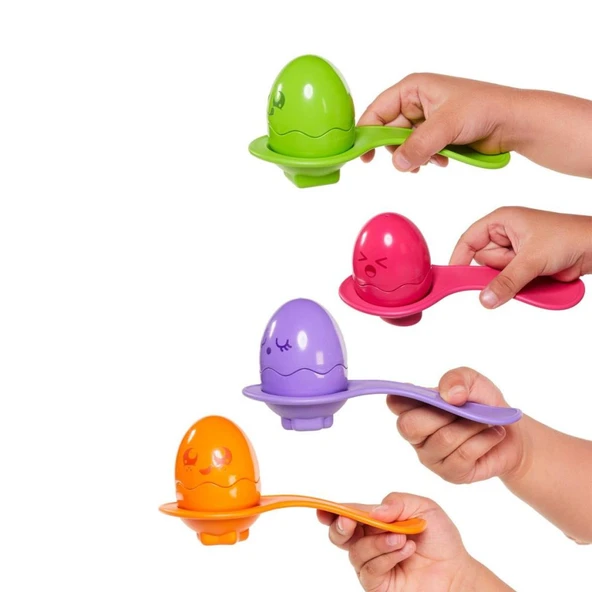 73082 Tomy - Saklambaçlı Yumurtalar Kaşık Seti 6-36 ay - Resim 3